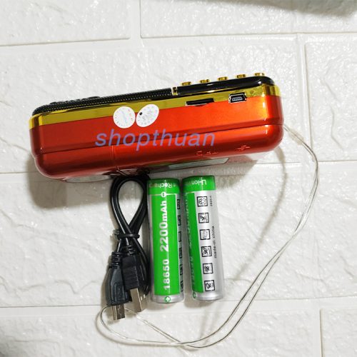 Loa BKK K51 Có 2 Pin - Có Đèn Pin Nghe Thẻ Nhớ USB FM
