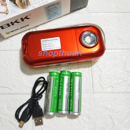 Loa BKK B839S 3 Pin - Có Đèn Pin Nghe Thẻ Nhớ FM