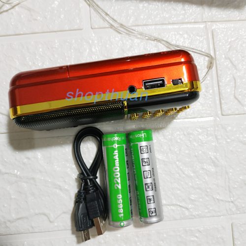 Loa BKK K51 Có 2 Pin - Có Đèn Pin Nghe Thẻ Nhớ USB FM