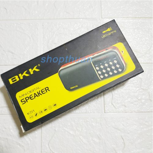 Loa BKK K51 Có 2 Pin - Có Đèn Pin Nghe Thẻ Nhớ USB FM