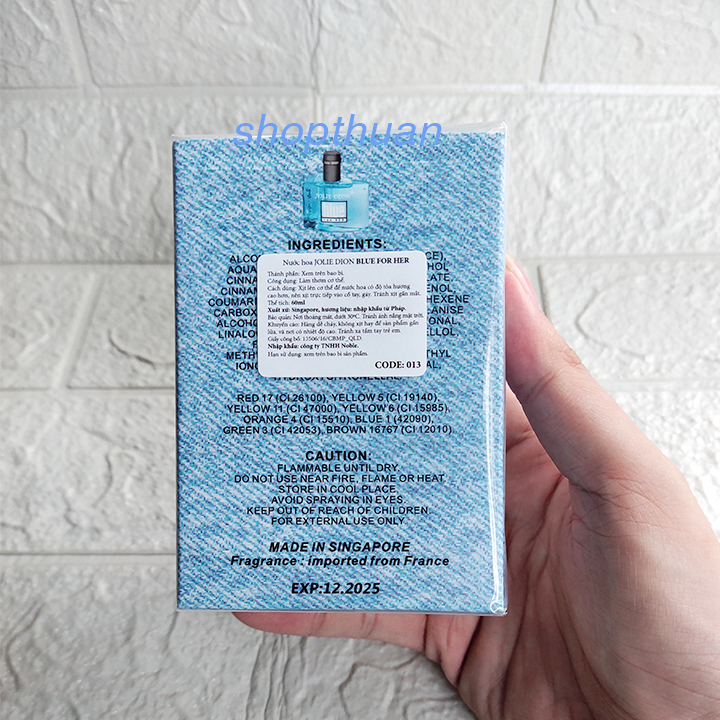 2 nuoc hoa nu jolie dion blue her Nước Hoa Nữ Jolie Dion Blue Her 013 - 60ml