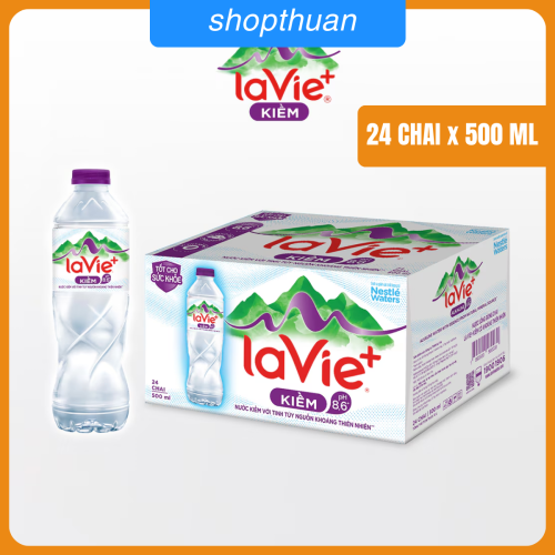 Nước La Vie+ Kiềm 500ml (Thùng 24 chai)