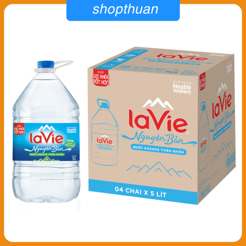 Nước Lavie bình 5 lít Nguyên Bản ( 4 bình / thùng)